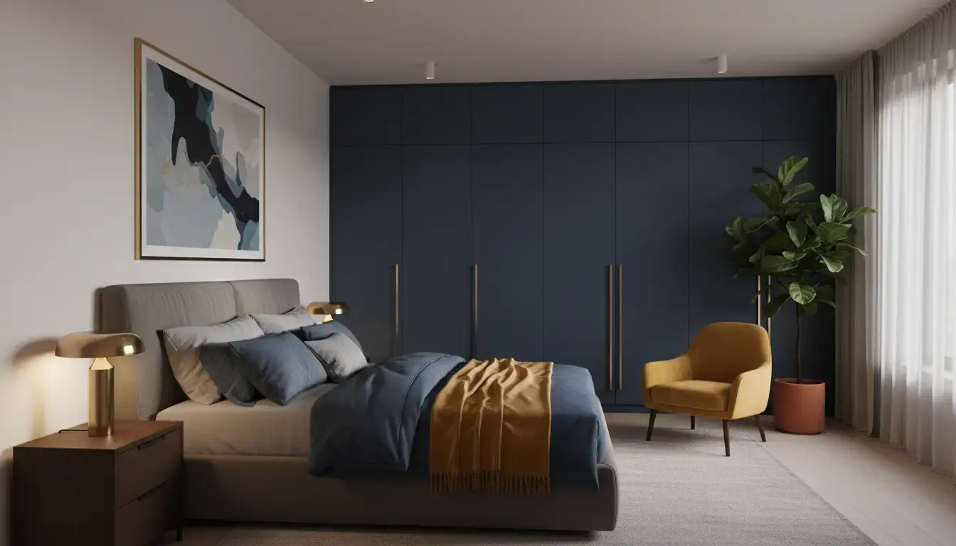 Jaukus miegamasis su natūralia šviesa